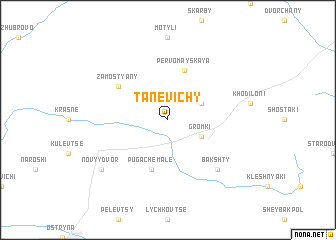 map of Tanevichy