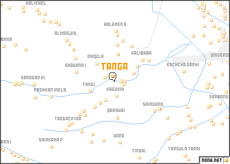 map of Tanga