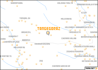 map of Tang-e Gorāz
