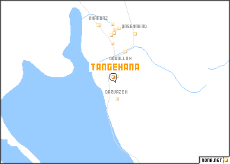 map of Tang-e Ḩanā