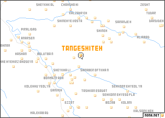 map of Tang-e Shīteh