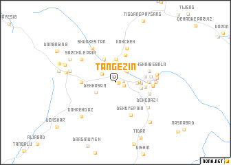 map of Tang-e Zīn