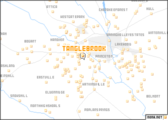 map of Tanglebrook