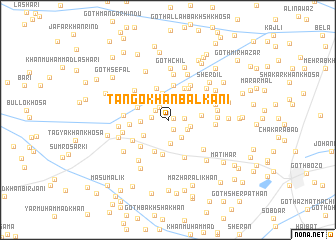 map of Tango Khān Balkāni