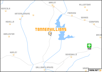 map of Tanner Williams