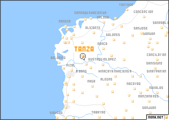 map of Tanza