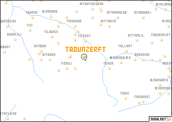 map of Taounzerft