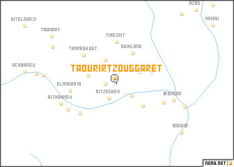 map of Taourirt Zouggaret