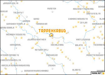 map of Tappeh Kabūd