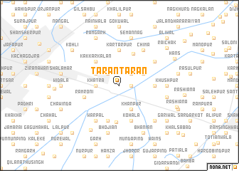 map of Taran Tāran
