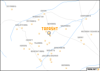 map of Ţarasht