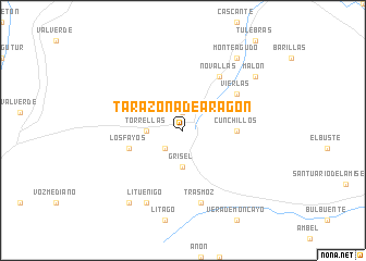 map of Tarazona de Aragón