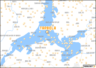 map of Tarbela