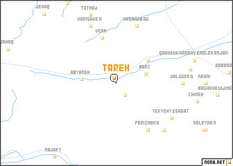 map of Ţareh