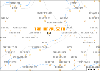 map of Tárkánypuszta