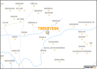 map of Tarkāyesh