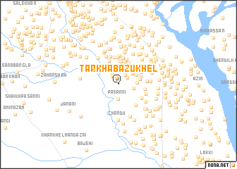 map of Tarkhā Bāzu Khel