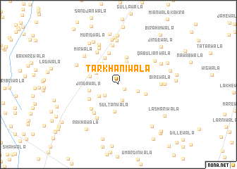 map of Tarkhaniwāla