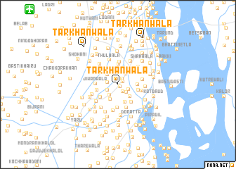 map of Tarkhānwāla