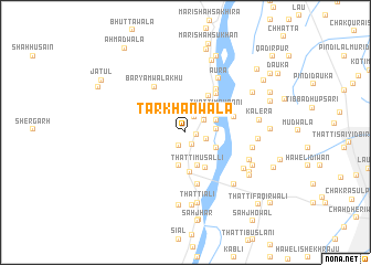 map of Tarkhānwāla