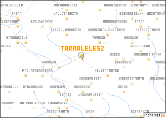 map of Tarnalelesz