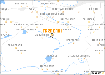 map of Tarnėnai