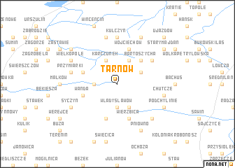 map of Tarnów