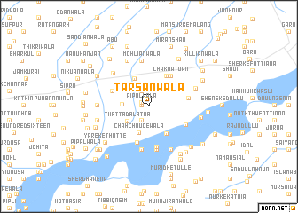 map of Tarsānwāla