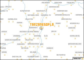 map of Ţarzān-e Soflá