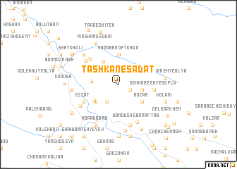 map of Tashkan-e Sādāt