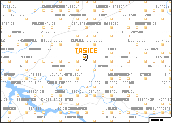 map of Tasice