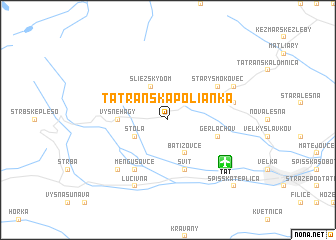 map of Tatranská Polianka