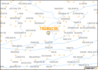 map of Taubučiai