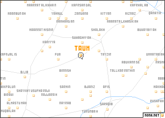 map of Ţa‘‘ūm