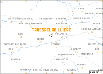 map of Taussac-la-Billière