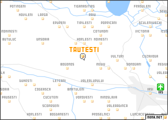 map of Tăuteşti