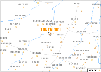 map of Tautginiai