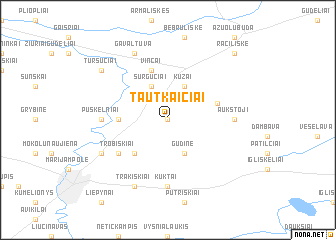 map of Tautkaičiai