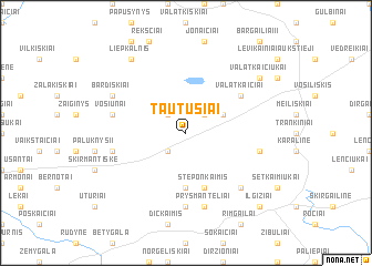 map of Tautušiai