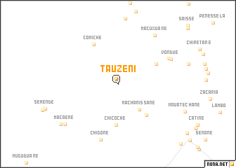 map of Tauzeni