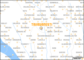 map of Tăvădăreşti