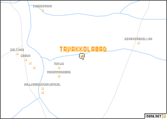 map of Tavakkolābād
