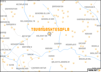 map of Tavāndasht-e Soflá
