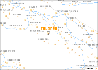 map of Tavāneh