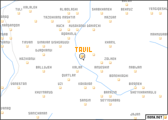 map of Ţavīl