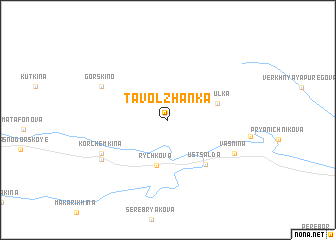map of Tavolzhanka