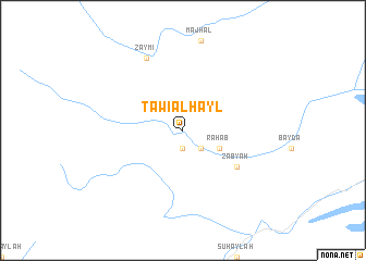 map of Ţawī al Ḩayl