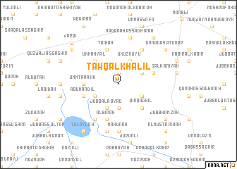 map of Ţawqal Khalīl
