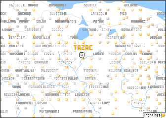 map of Tazac