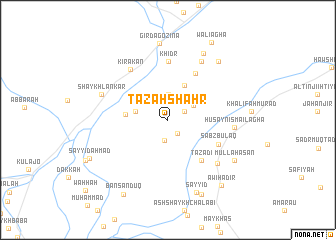 map of Ţāzah Shahr